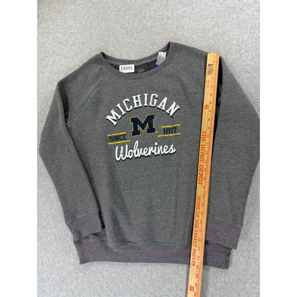 NWT Michigan Wolverines Campus‎ Crew Sweatshirt (Women's Large) Gray - Picture 6 of 12